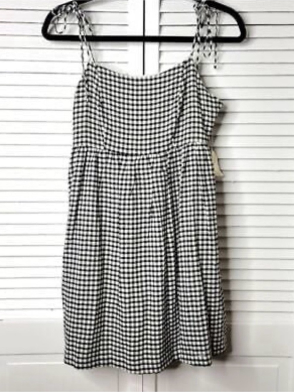 Altar'd State Black and White Gingham Mini Dress